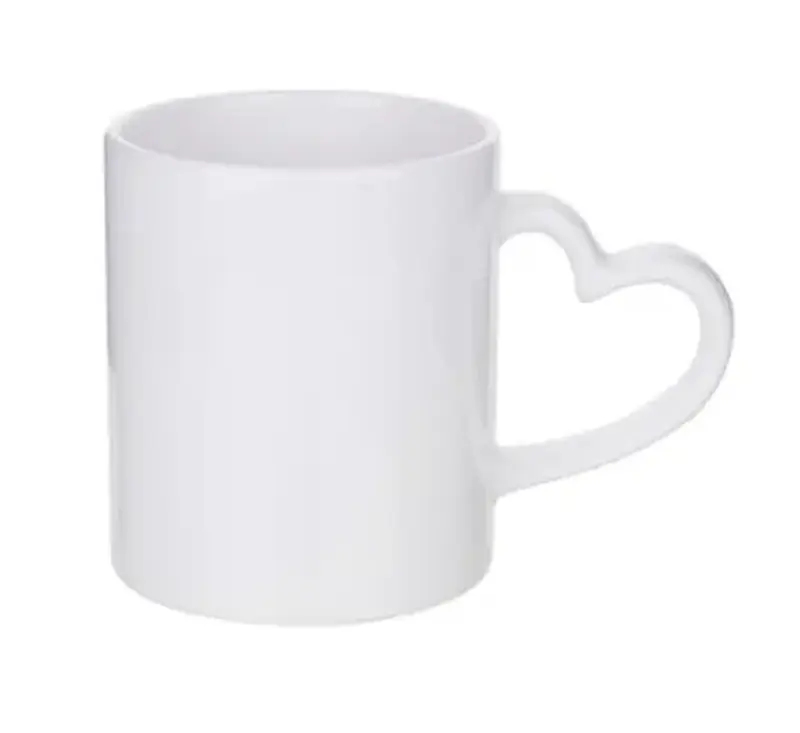 Caneca Alça Coração Branca