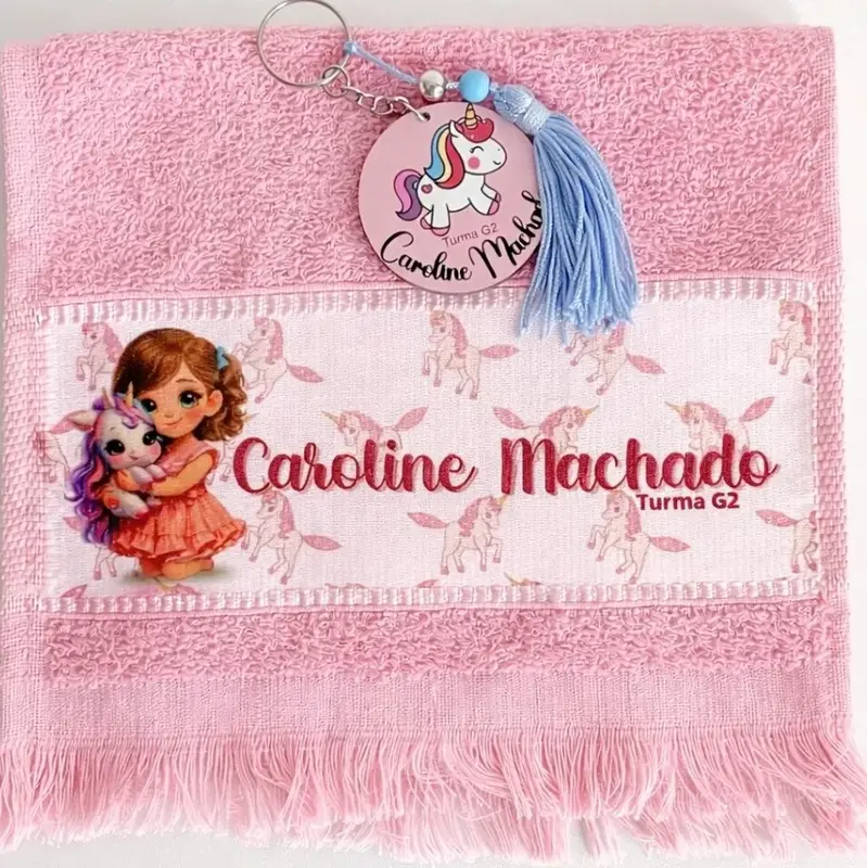 Toalha Lavabinho Franja Personalizada