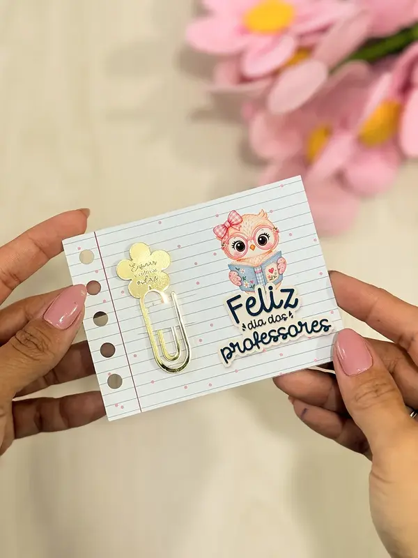 Card com clips acrilico